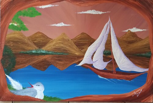 Das Segelschiff by Christian Tschierske, Painting for Sale on Select