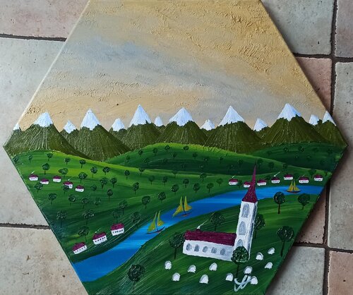 Kirche 4 by Christian Tschierske, Painting for Sale on Select