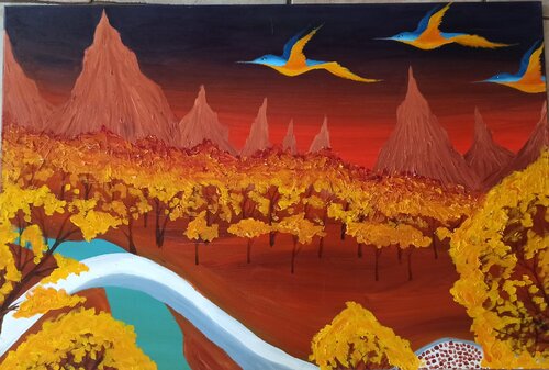 Herbstlandschaft by Christian Tschierske, Painting for Sale on Select