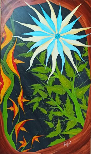 Wunderblume 3 by Christian Tschierske, Painting for Sale on Select