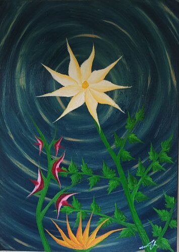 Wunderblume 2 by Christian Tschierske, Painting for Sale on Select