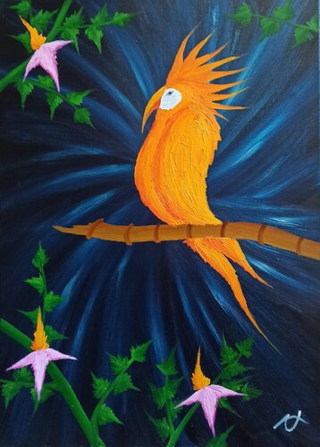 Paradies Vogel 4 by Christian Tschierske, Painting for Sale on Select