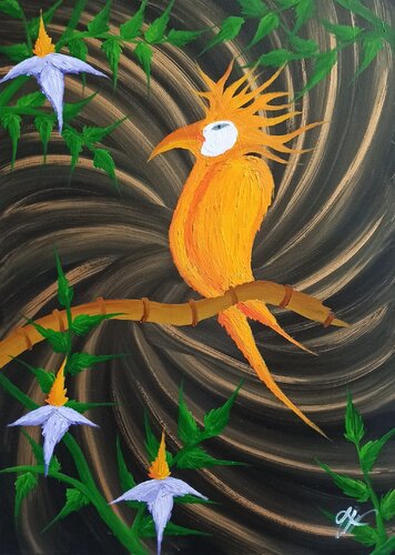 Paradies Vogel 5 von Christian Tschierske, Malerei kaufen auf Select