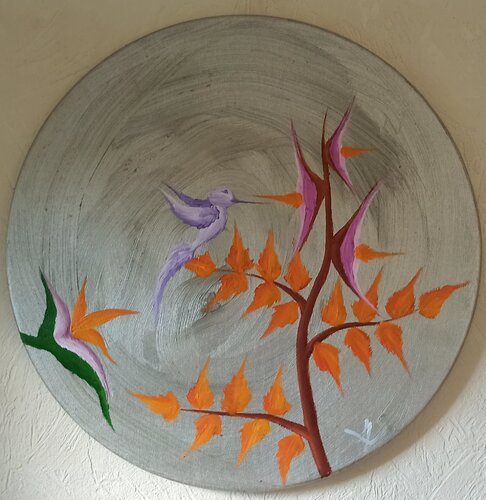 Kolibri und Blume 8 by Christian Tschierske, Painting for Sale on Select