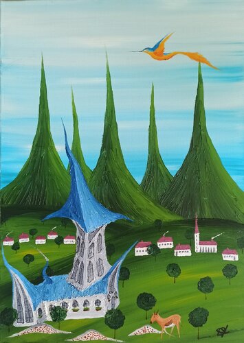 Hexenhaus 3 by Christian Tschierske, Painting for Sale on Select