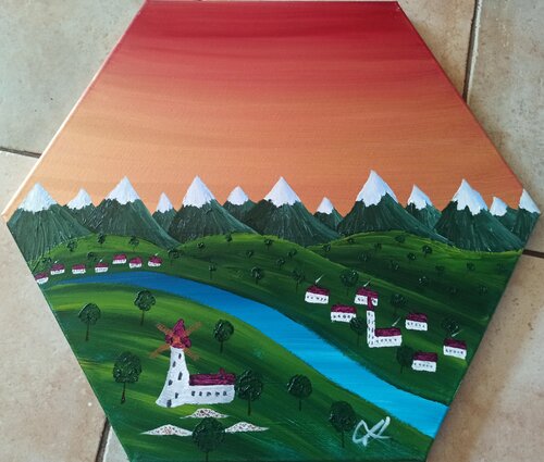 Windmühle 2 von Christian Tschierske, Malerei kaufen auf Select