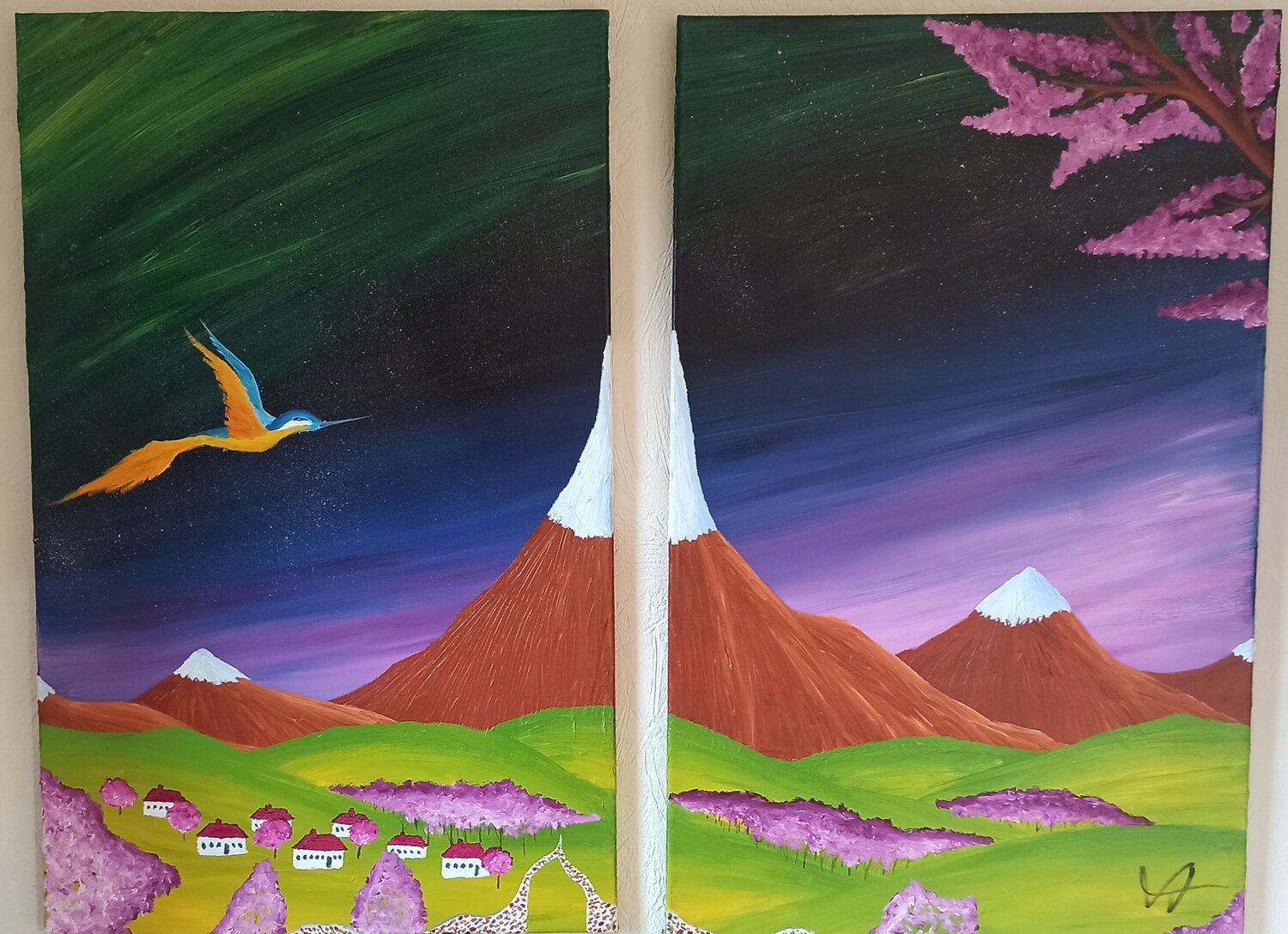 Der einsame Berg 4 Christian Tschierske Original painting for sale