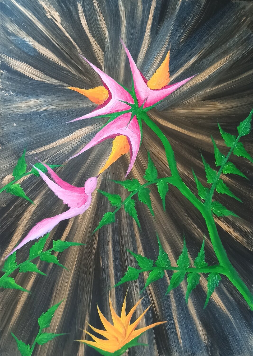 Wunderblume 3 Christian Tschierske Original painting for sale