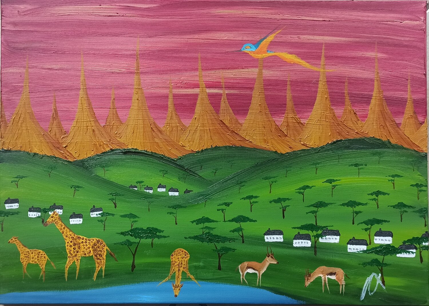 Savanne 4 Christian Tschierske Original painting for sale