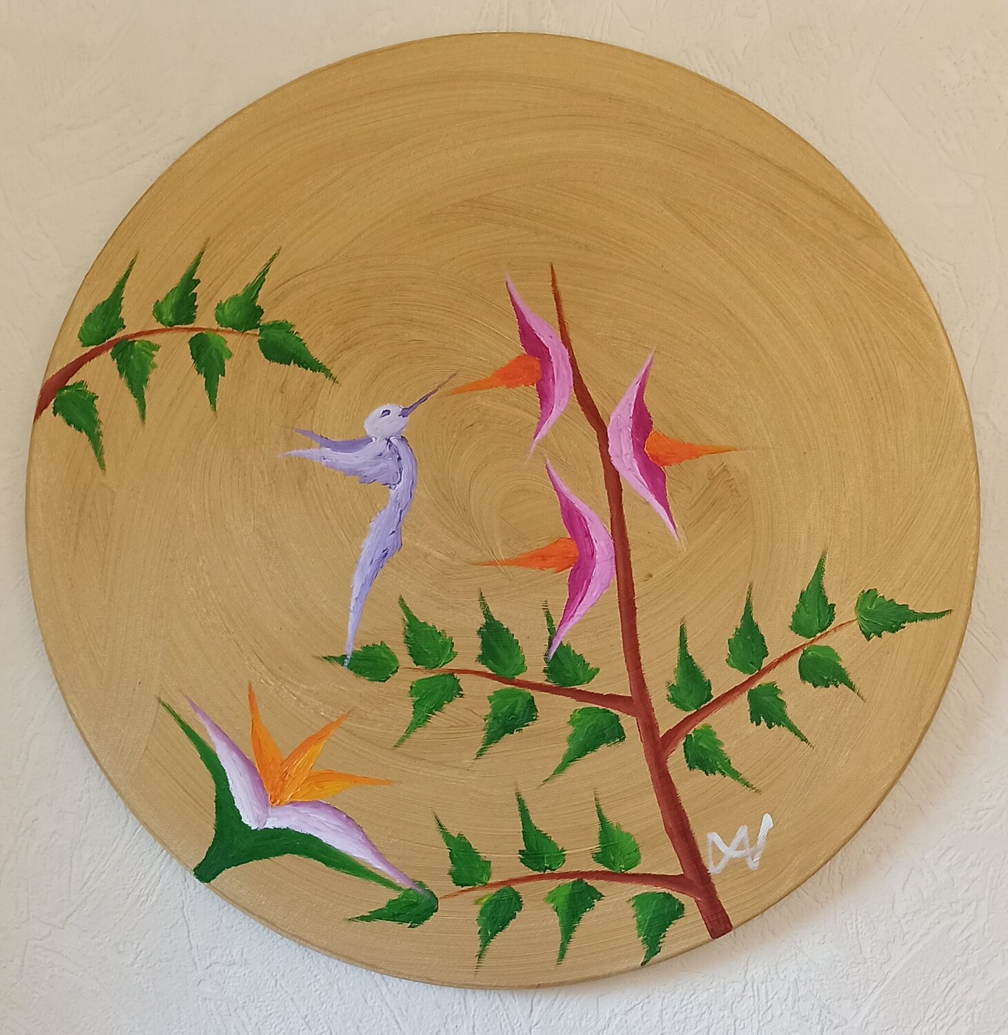 Fantasie - Kolibri 4 Christian Tschierske Original painting for sale