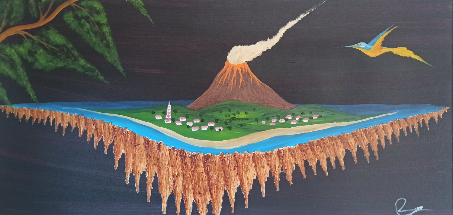 Insel im Nichts Christian Tschierske Original painting for sale