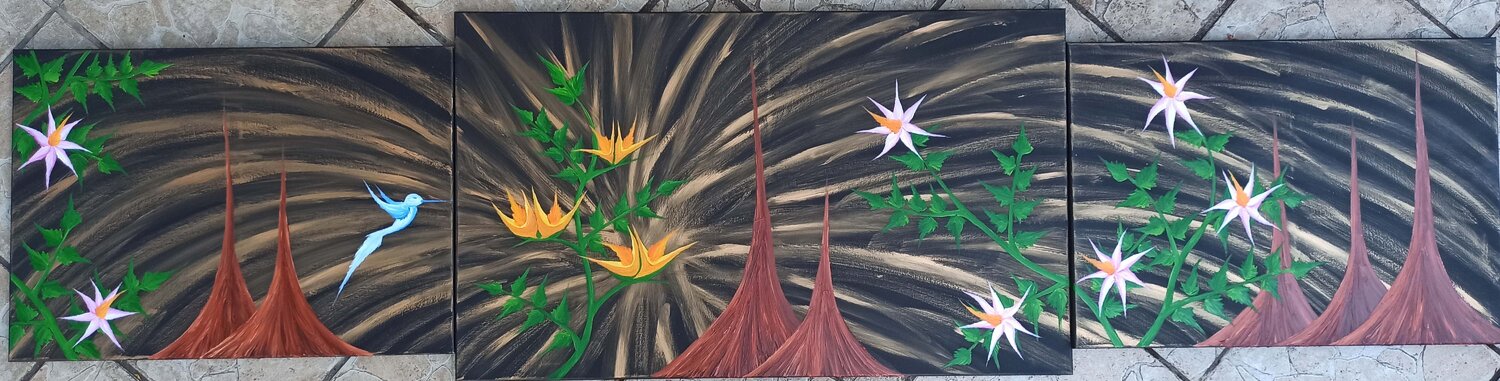Fantasie Welt Christian Tschierske Original painting for sale