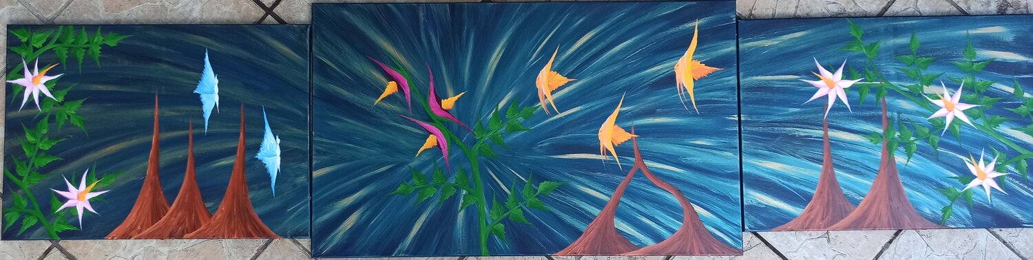 Fantasie Welt 2 Christian Tschierske Original painting for sale