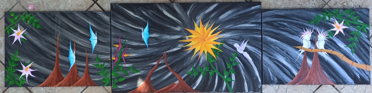 Fantasie Welt 3 Christian Tschierske Original painting for sale