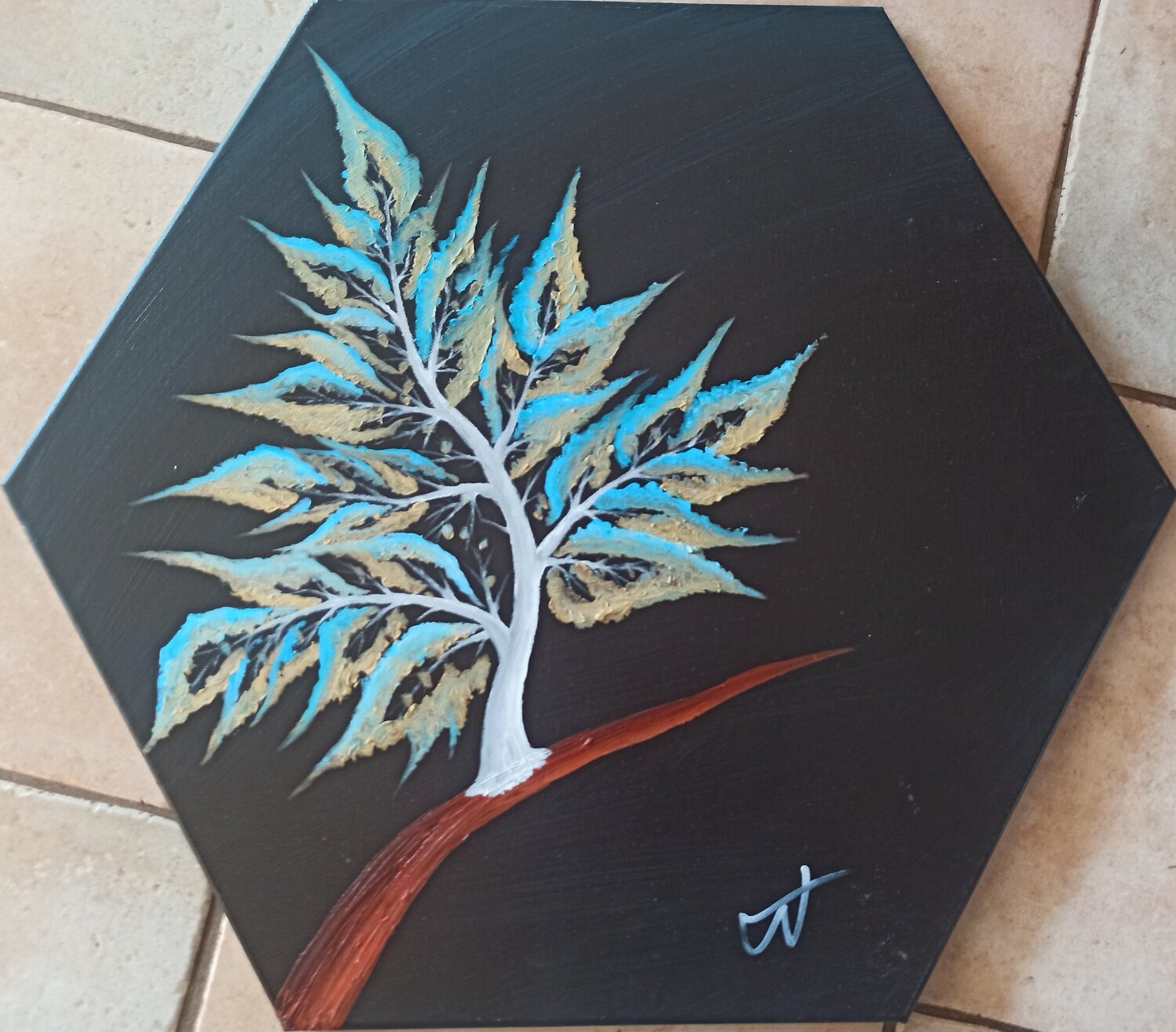 Baum Winter Christian Tschierske Originalgemälde zu verkaufen