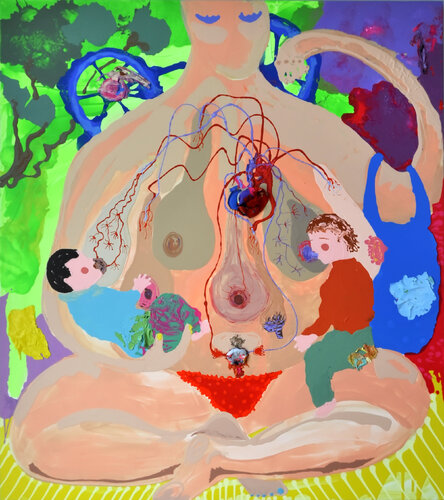 Siete Tetas tengo yo / Sieben Brüste habe ich by María Gutiérrez, Painting for Sale on Select