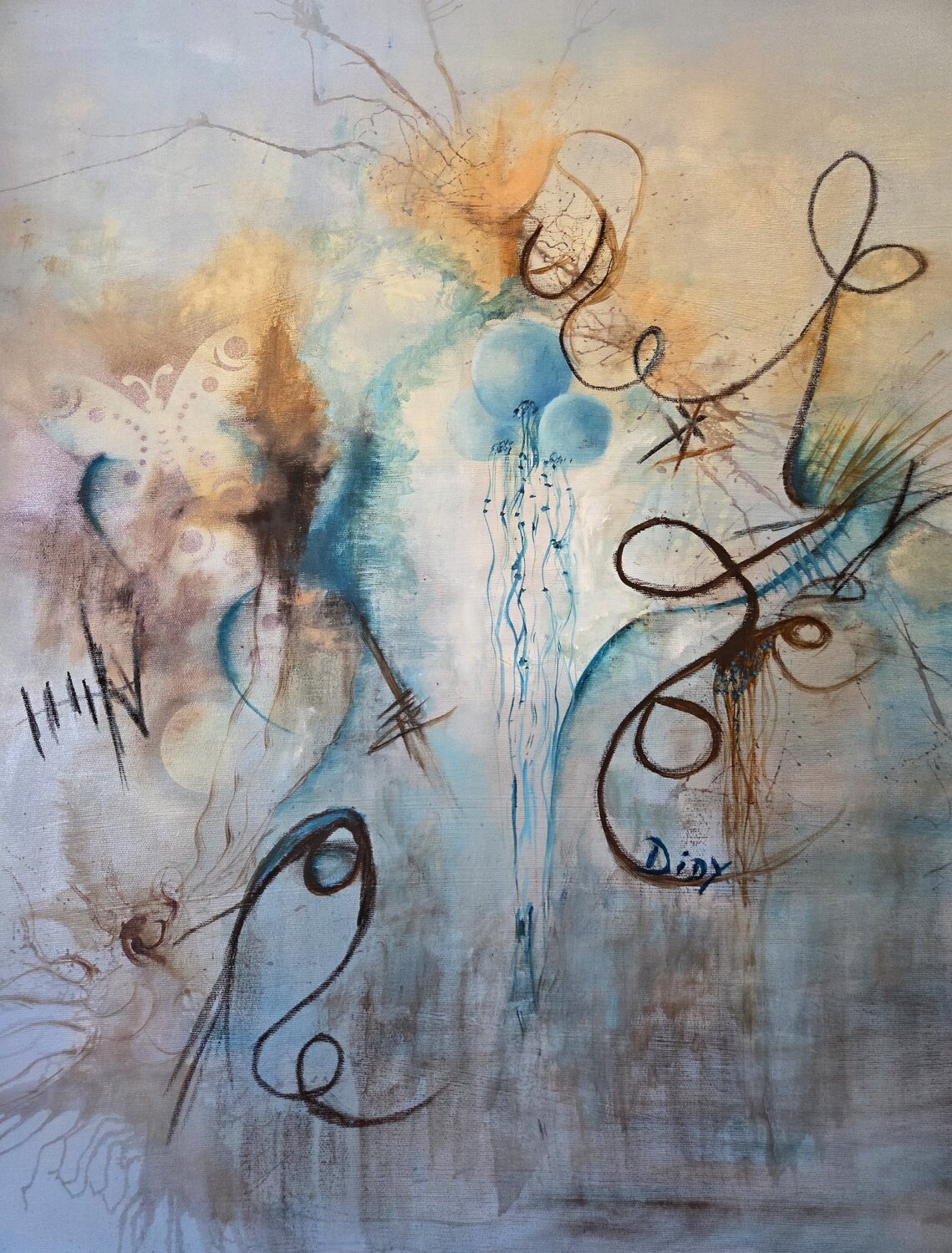 Tracce leggere di un altrove Didy Original painting for sale