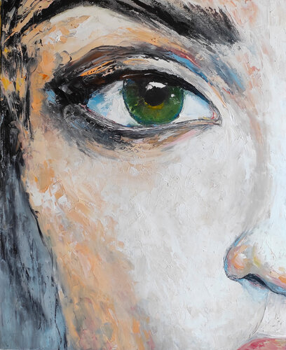 The Gaze by Maria Slynko, Painting for Sale on Select