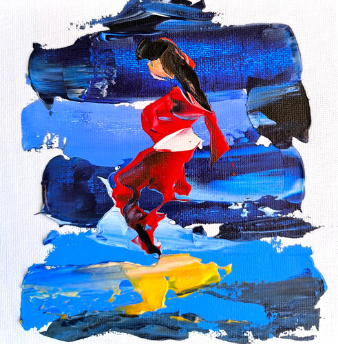 Dancing with Time by Maria Slynko, Painting for Sale on Select
