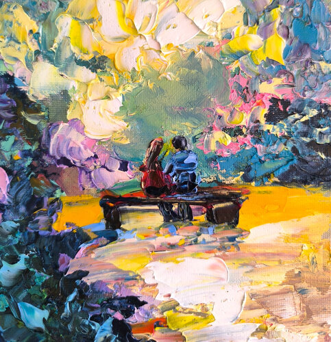 Silence for Two by Maria Slynko, Painting for Sale on Select