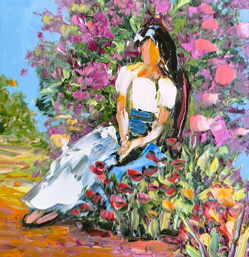 Girl in the Garden von Maria Slynko, Malerei kaufen auf Select