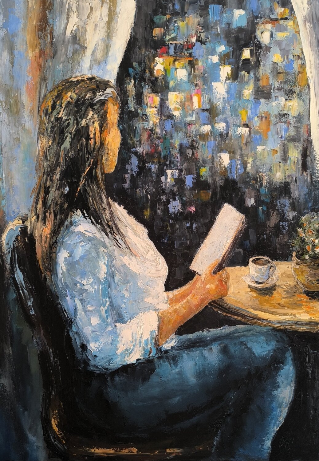 City Lights Maria Slynko Original painting for sale