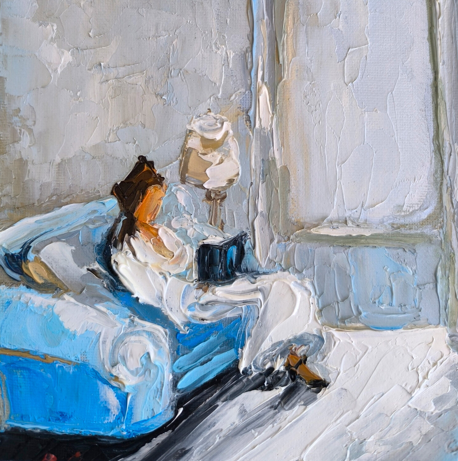 Cozy Evening Maria Slynko Original painting for sale