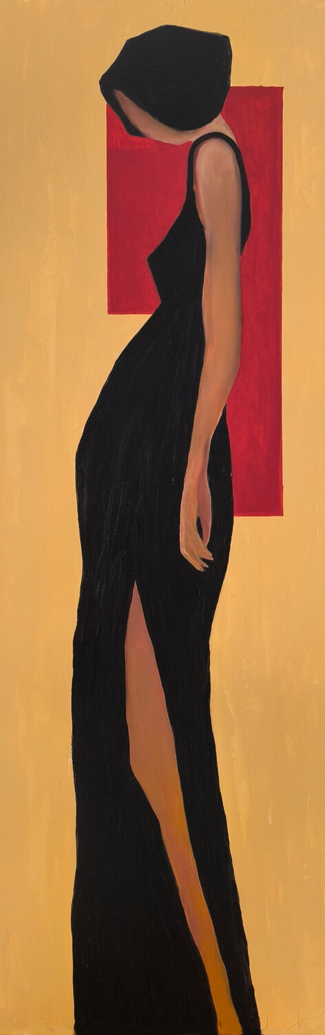 Woman on the Red Maria Slynko Original painting for sale