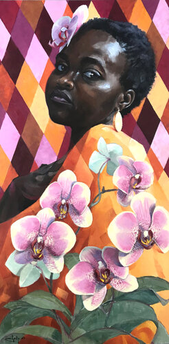 Phalaenopsis Cultivar by Anne JOLLY, Painting for Sale on Select