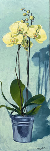 Orchidée Jaune by Anne JOLLY, Painting for Sale on Select