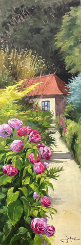 Au fond du Jardin by Anne JOLLY, Painting for Sale on Select