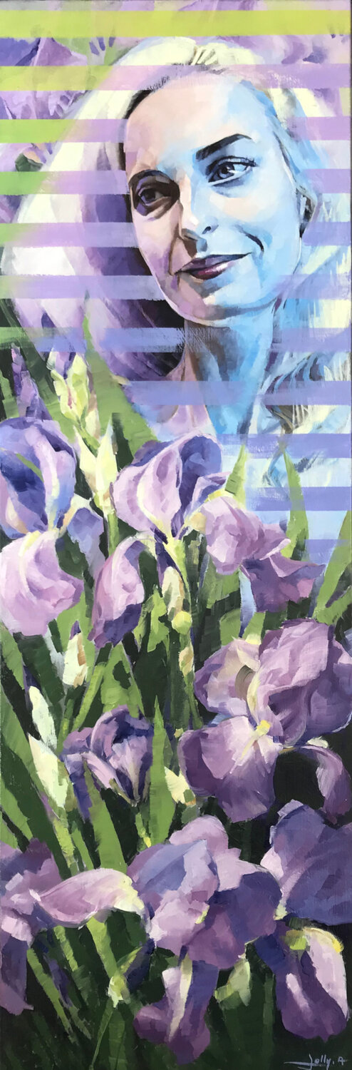 Iris Pallida Anne JOLLY Original painting for sale