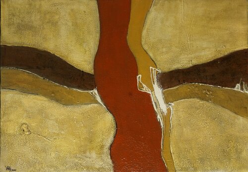 ÜberBrücken 2 by Waltraud Hubinger, Painting for Sale on Select