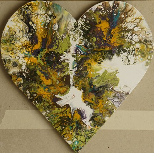 Herzlinie 2 by Waltraud Hubinger, Painting for Sale on Select