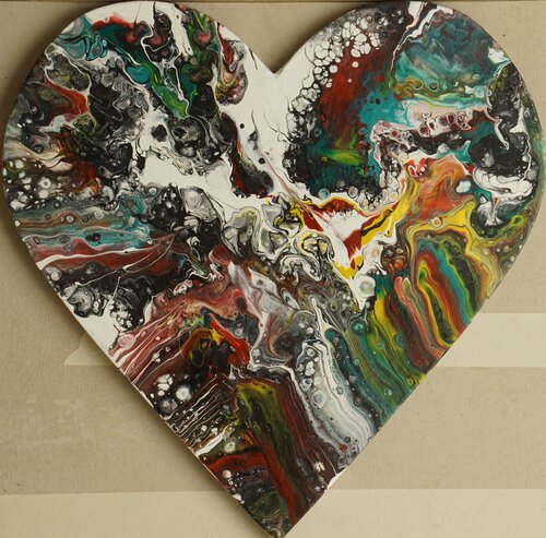 Herzlinie 3 by Waltraud Hubinger, Painting for Sale on Select