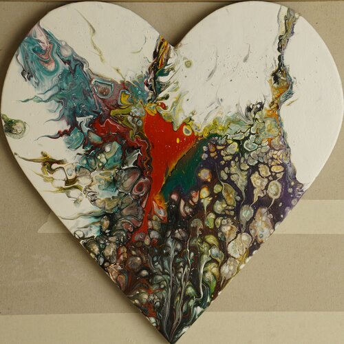 Herzlinie 4 by Waltraud Hubinger, Painting for Sale on Select