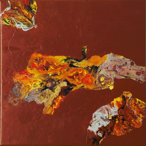 Herbstrot 2 by Waltraud Hubinger, Painting for Sale on Select