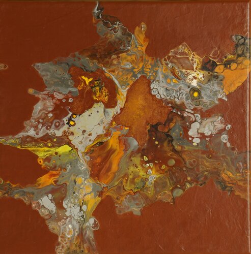 Herbstrot 3 by Waltraud Hubinger, Painting for Sale on Select