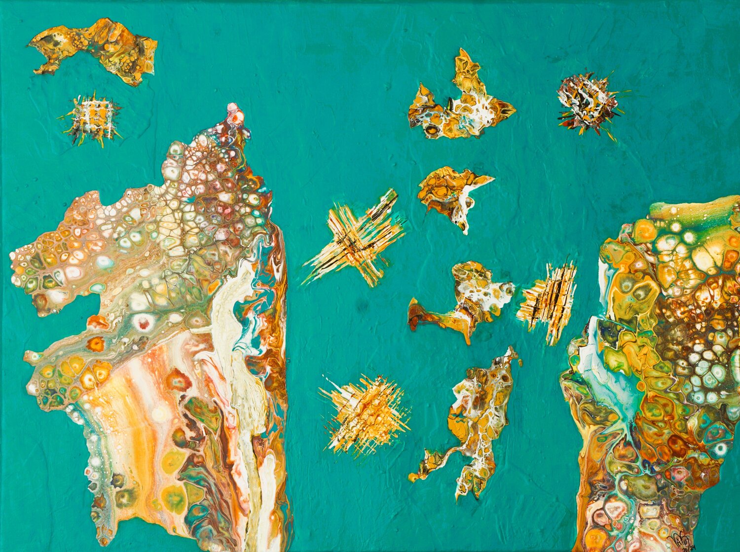 losgelassen 1 Waltraud Hubinger Original painting for sale