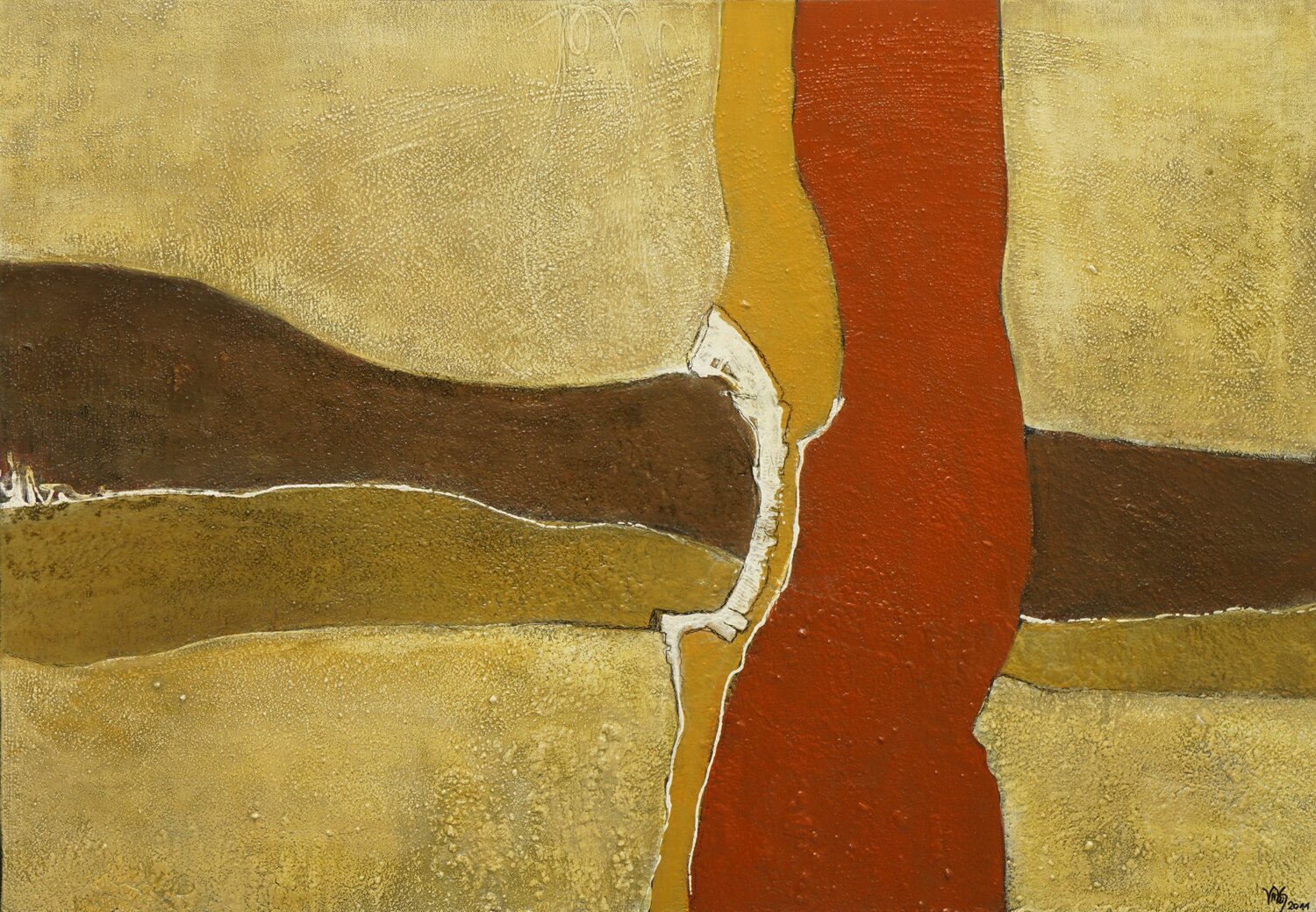 ÜberBrücken 3 Waltraud Hubinger Original painting for sale