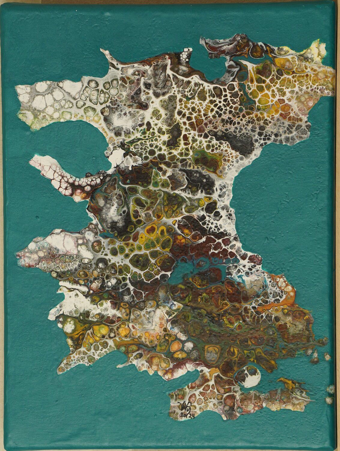 vernetzt 3 Waltraud Hubinger Original painting for sale