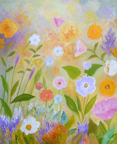 Bloom To Shine by Angeles M. Pomata, Painting for Sale on Select