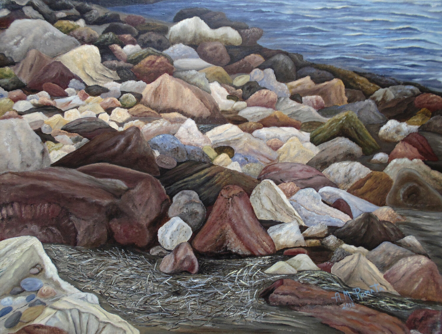 Treasure Stones Angeles M. Pomata Original painting for sale