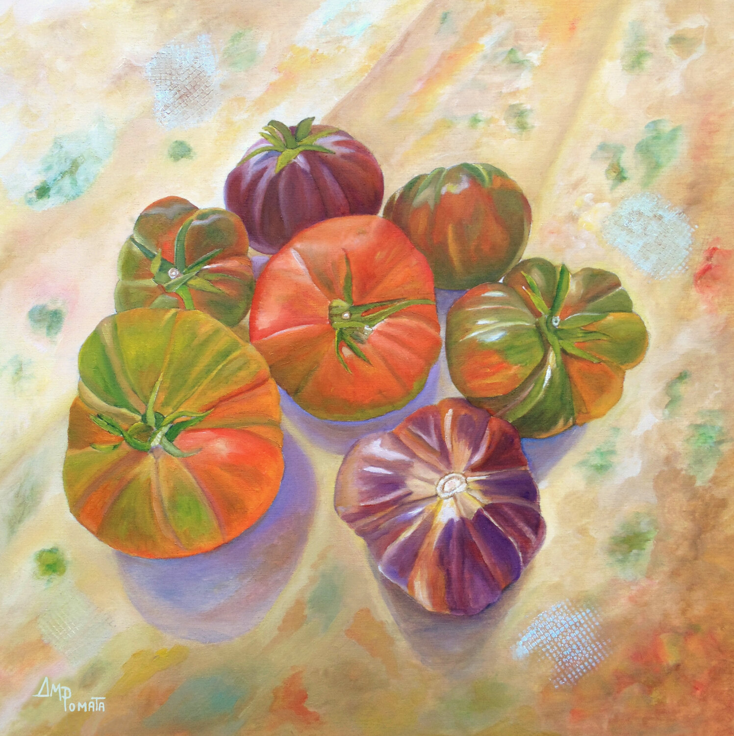 Orchard Tomatoes Angeles M. Pomata Original painting for sale
