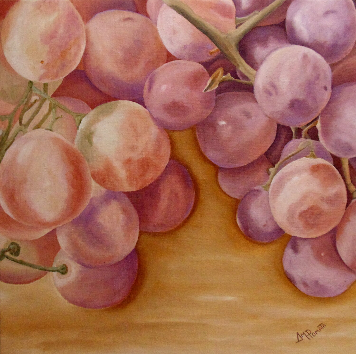 Bunch Of Grapes Angeles M. Pomata Original painting for sale