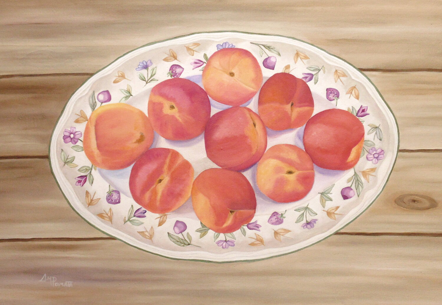 Apricots Angeles M. Pomata Original painting for sale