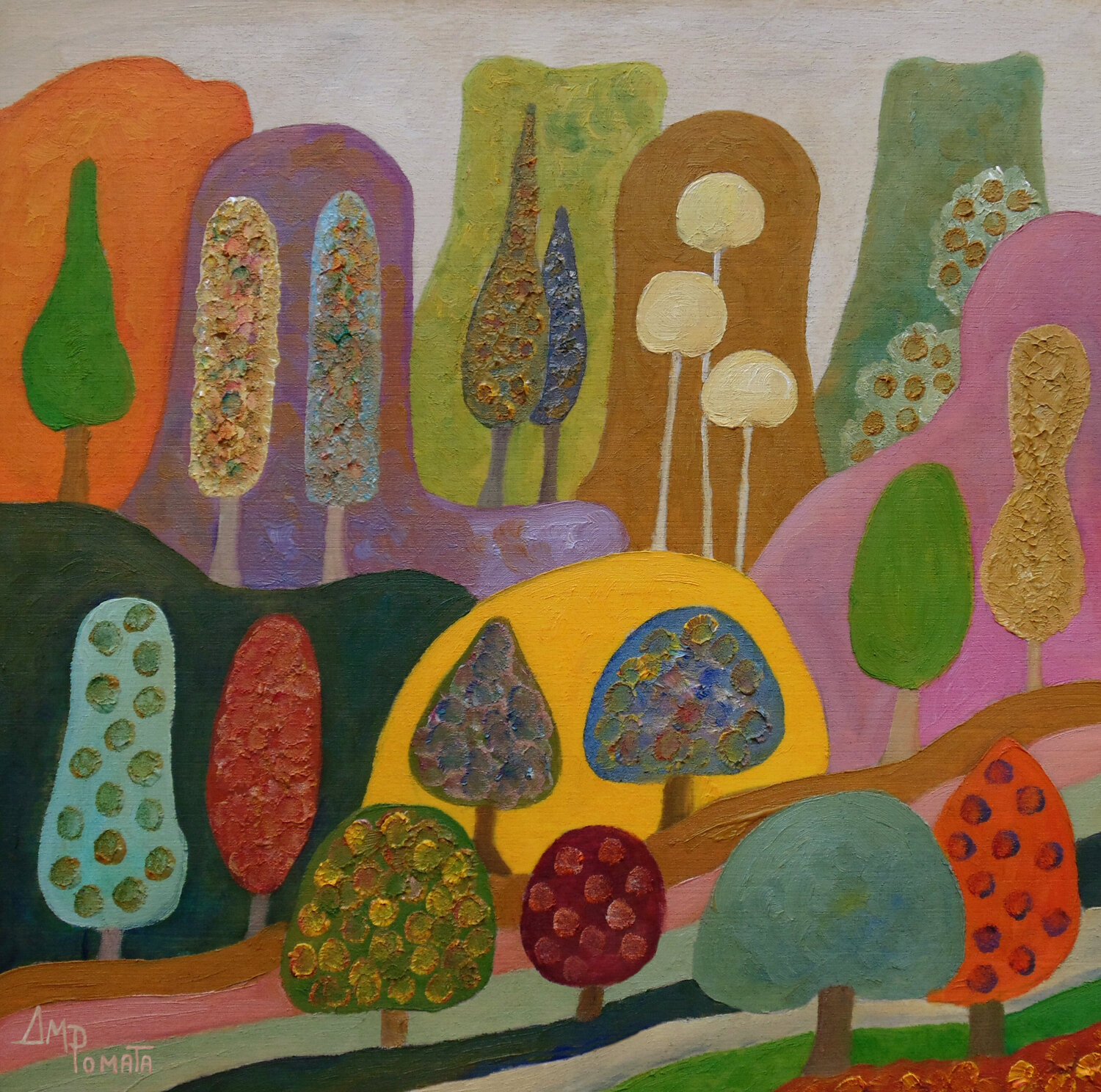 Latest Lights Of The Eve Angeles M. Pomata Original painting for sale