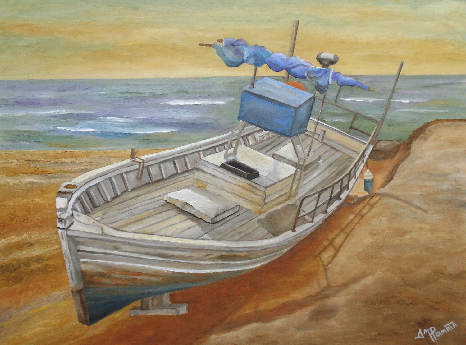 At The End Of The Day Angeles M. Pomata Original painting for sale