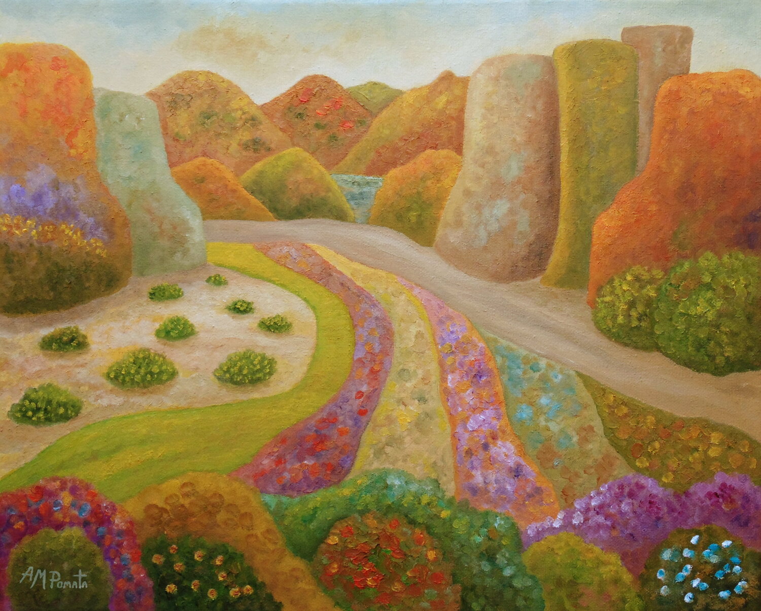 Red Buttes Walk Angeles M. Pomata Original painting for sale