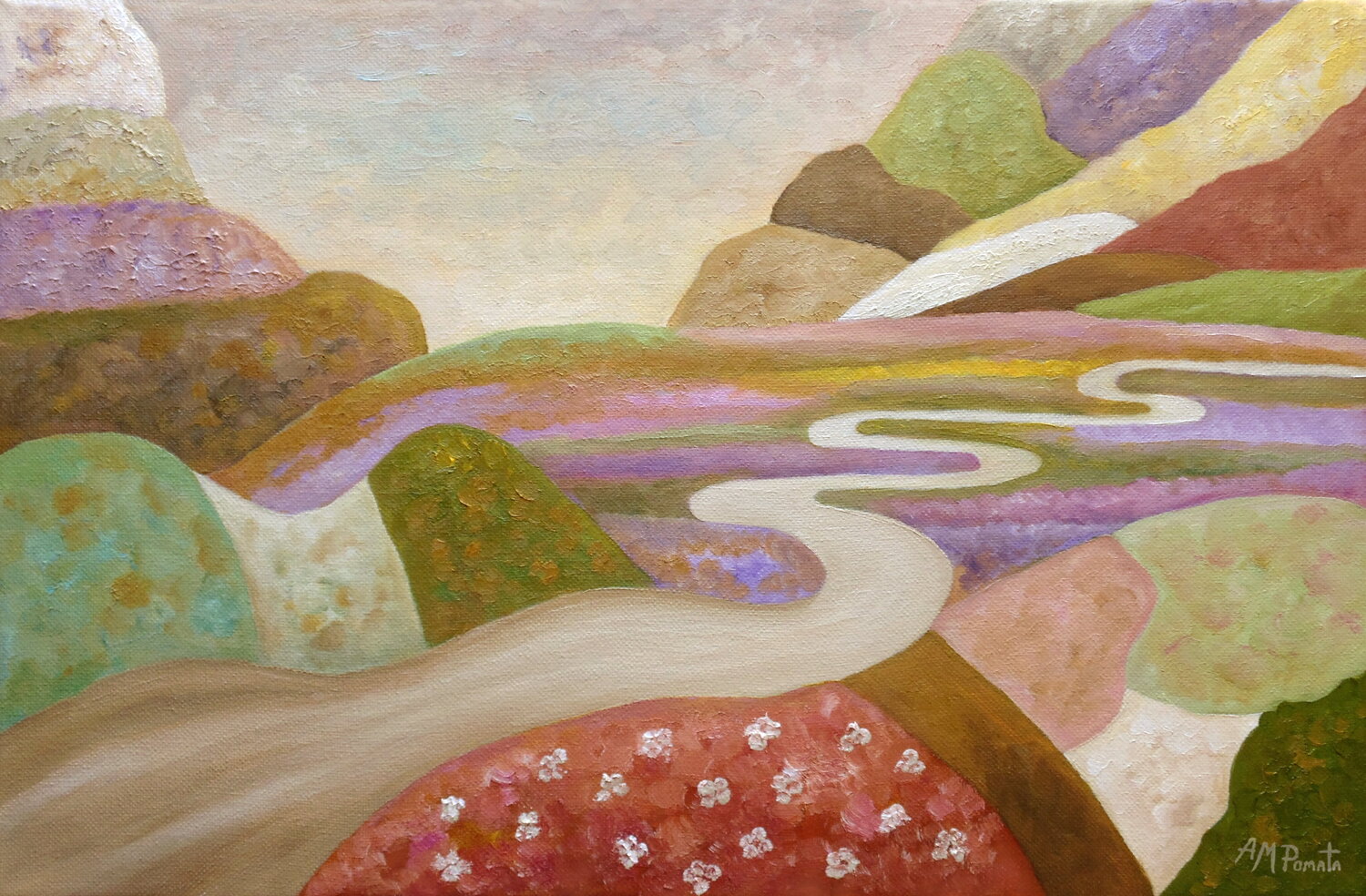 Through The Lull Fields Angeles M. Pomata Original painting for sale